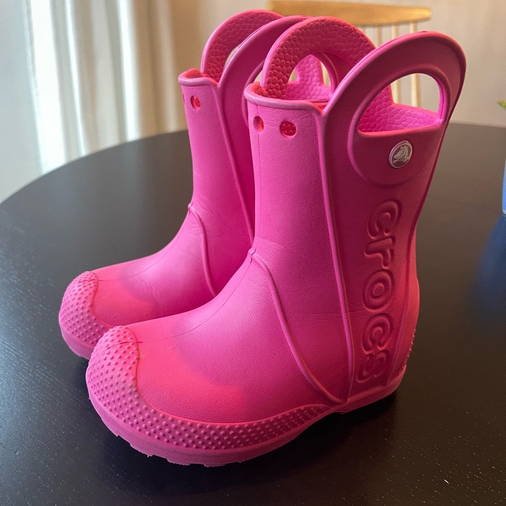 Pink Crocs Toddler Rain Boots